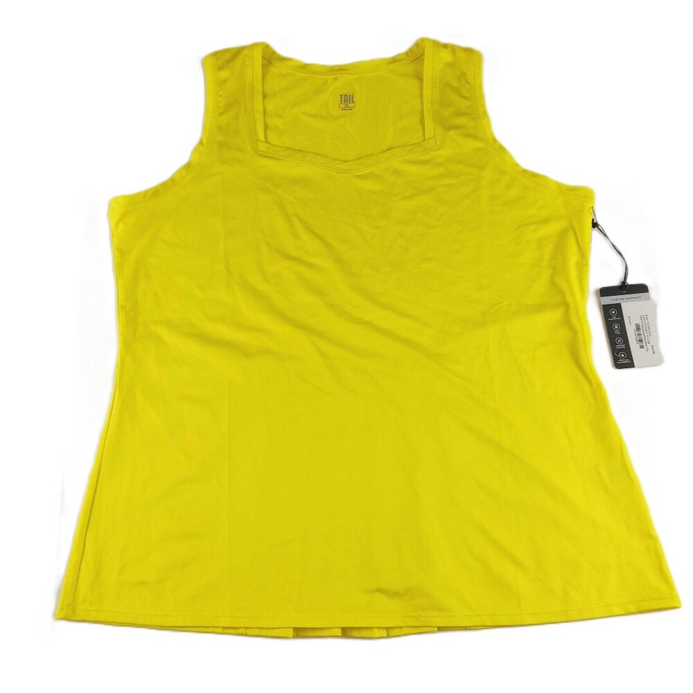 Tail Filippa Sweetheart Neckline Tank Top Women's Size XL Dazzling Yellow UPF50+